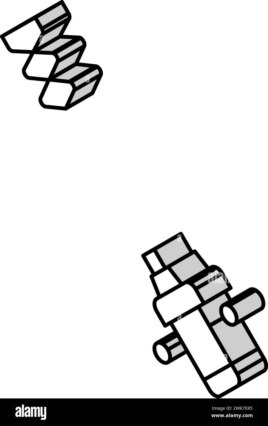 Isometrische Symbolvektorgrafik für Mischgeräte Stock Vektor