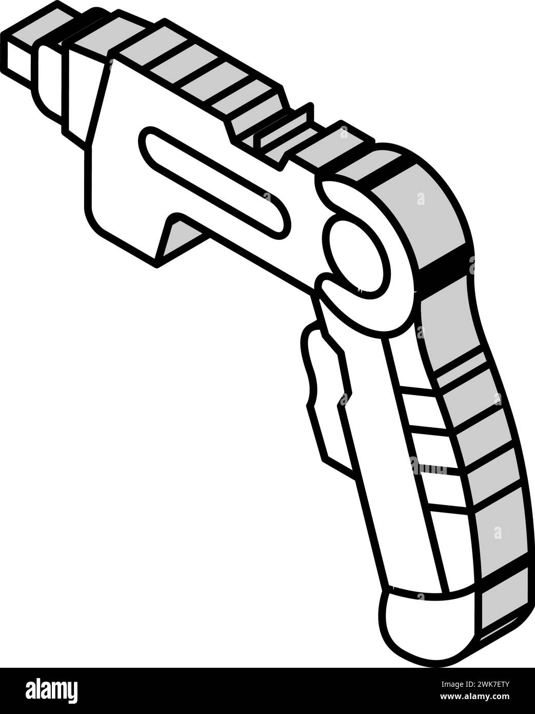Elektrische Schraubendreher Ausrüstung isometrische Symbol Vektor-Illustration Stock Vektor