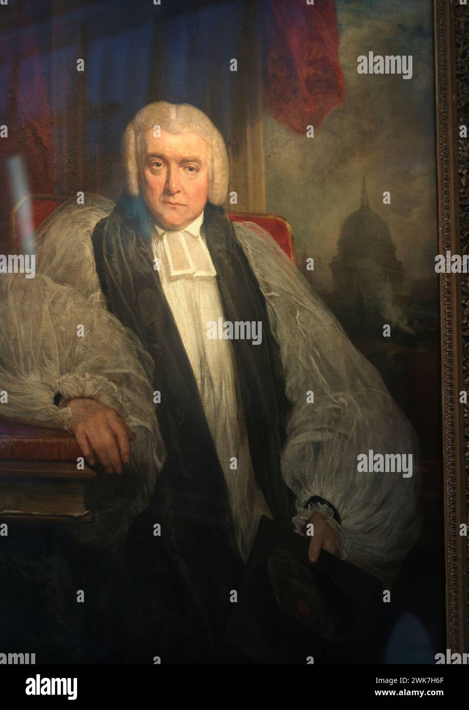 Porträtgemälde von John Randolph, Bischof von London 1808, im Speisesaal des Christ Church College, Oxford University, England. Stockfoto