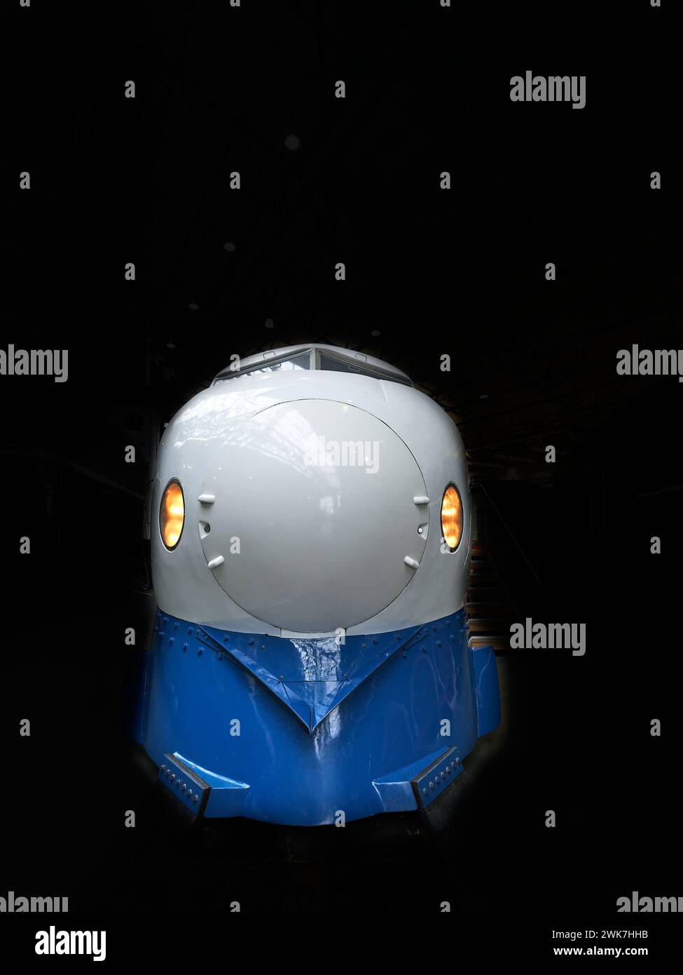 Shinkansen Hochgeschwindigkeitszug, Japan 1976; Eisenbahnmuseum, York, England. Stockfoto