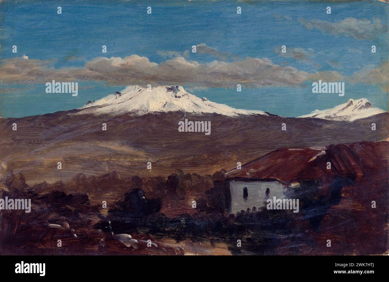 Ölgemälde des Monte Chimborazo aus Riobamba, Ecuador, von dem amerikanischen Künstler Frederic Edwin Church um 1857 Stockfoto