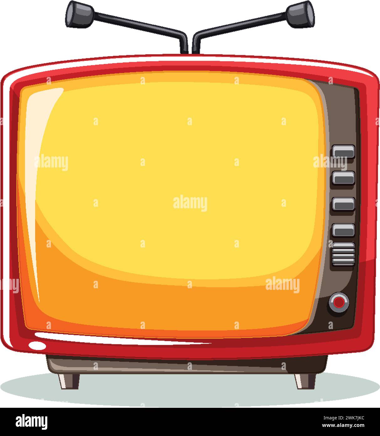 Farbenfroher Vektor eines klassischen Vintage-Fernsehers Stock Vektor