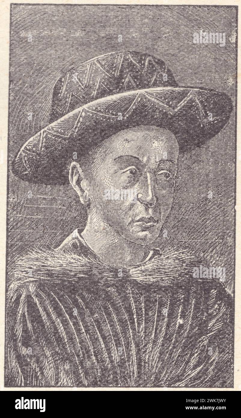 Charles VII Portrait attribué à Jean Fouquet Stockfoto