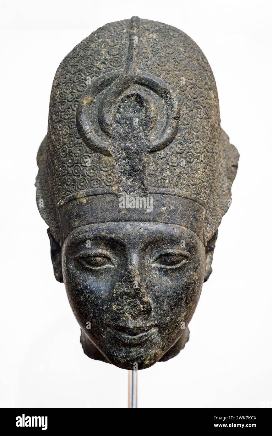Leiter von Ramesses II - Schwarzer Granit - XIX Dynastie (1307 - 1196 v. Chr.) - Museo di Scultura Antica Giovanni Barracco, Rom, Italien Stockfoto