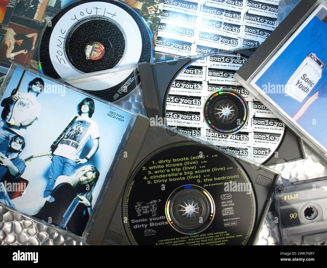 Musikausstellung - Sonic Youth CD - American Rock Band, New York City Stockfoto
