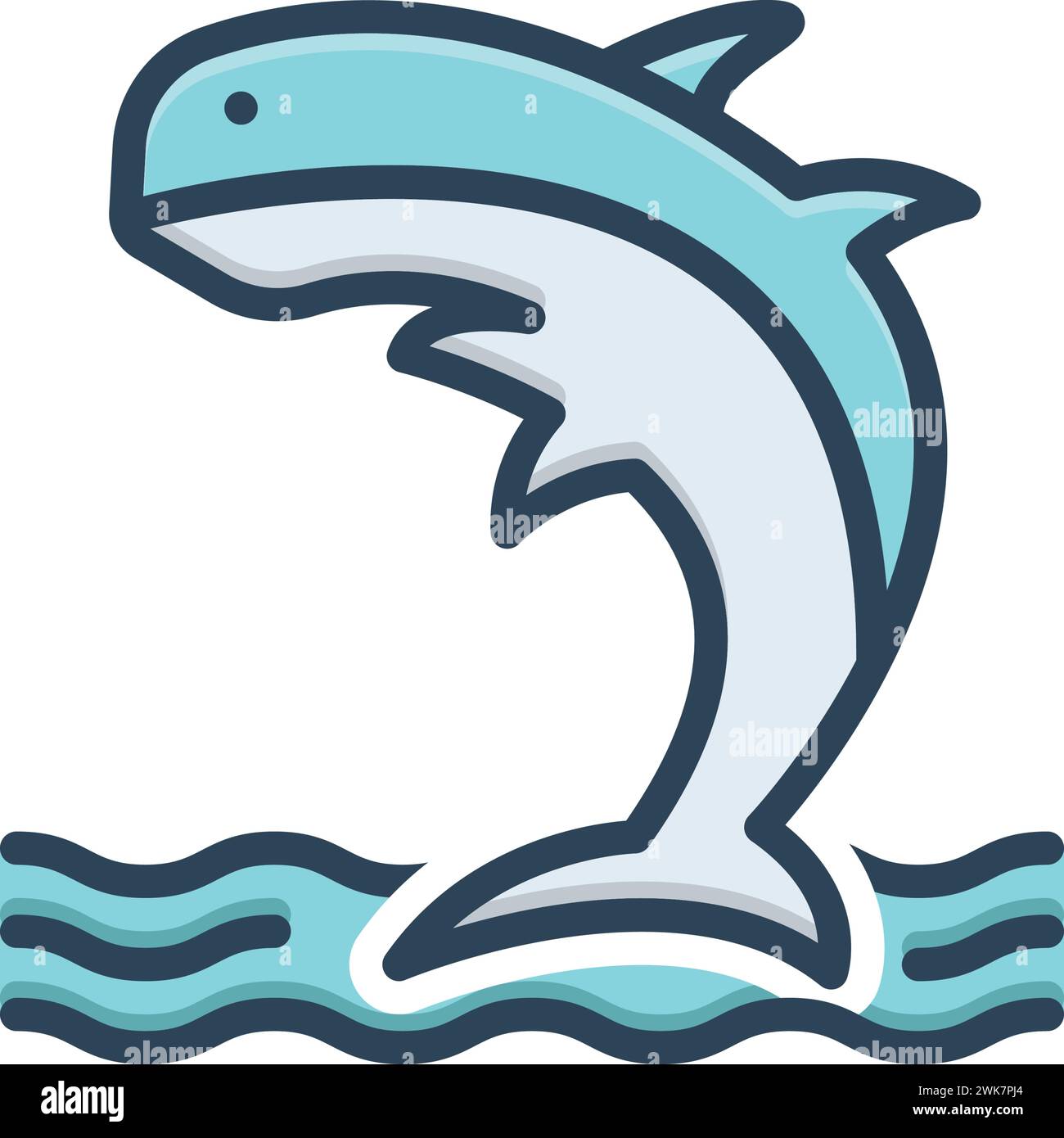 Symbol für hai, Fisch Stock Vektor