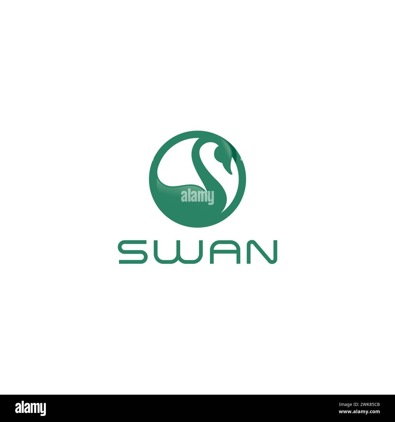 Swan-Logo. Schwanensymbol Vektor-Illustration Stock Vektor