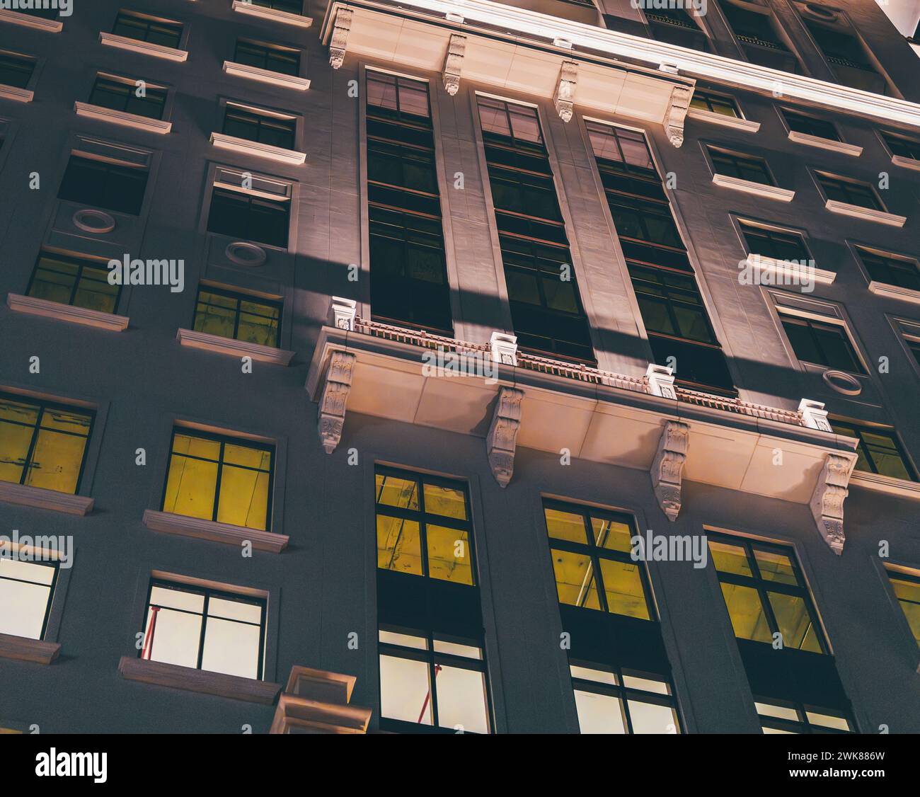 In der Nacht bauen miami Korallengiebeln Stockfoto