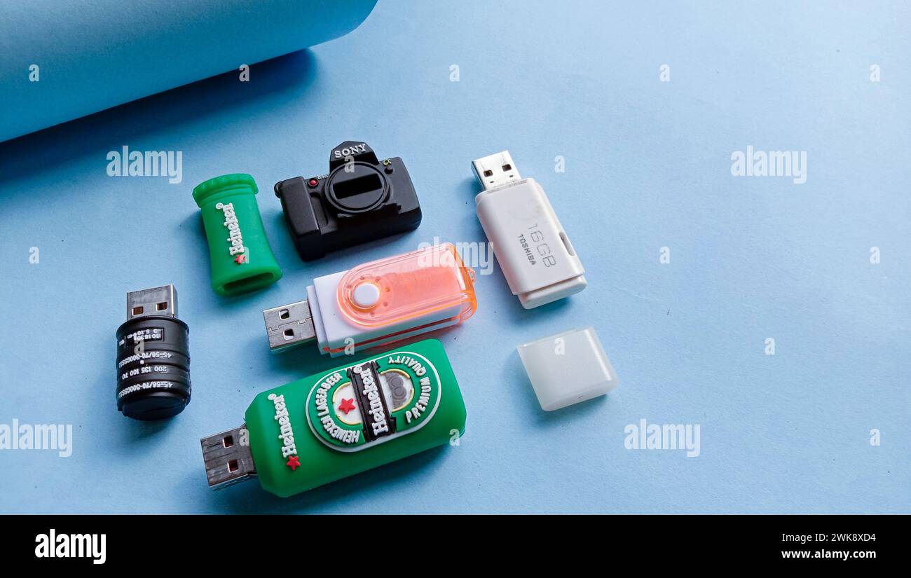 Wadaslintang, 24. Februar 2021, Fotospeicherkarte, Maus, Flash-Disk, Kamera-Akku, SD-Karte in schwarzer Speicherkarte, Maus, Blitz, Kamera-Akku, SD c Stockfoto