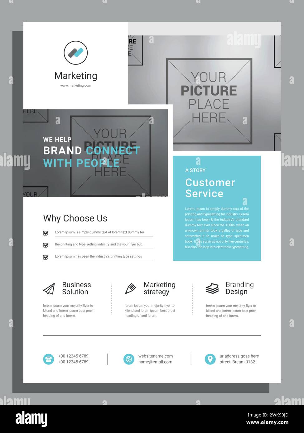 Vektor Moderne Corporate Business a4 Flyer Vorlage Design Stock Vektor