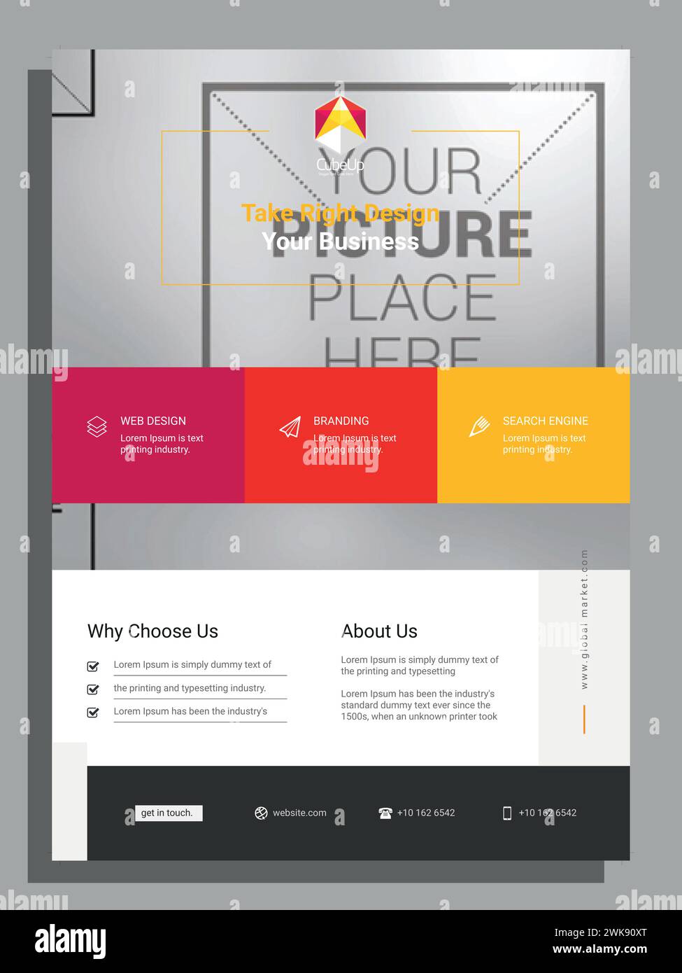 Vektor Moderne Corporate Business a4 Flyer Vorlage Design Stock Vektor