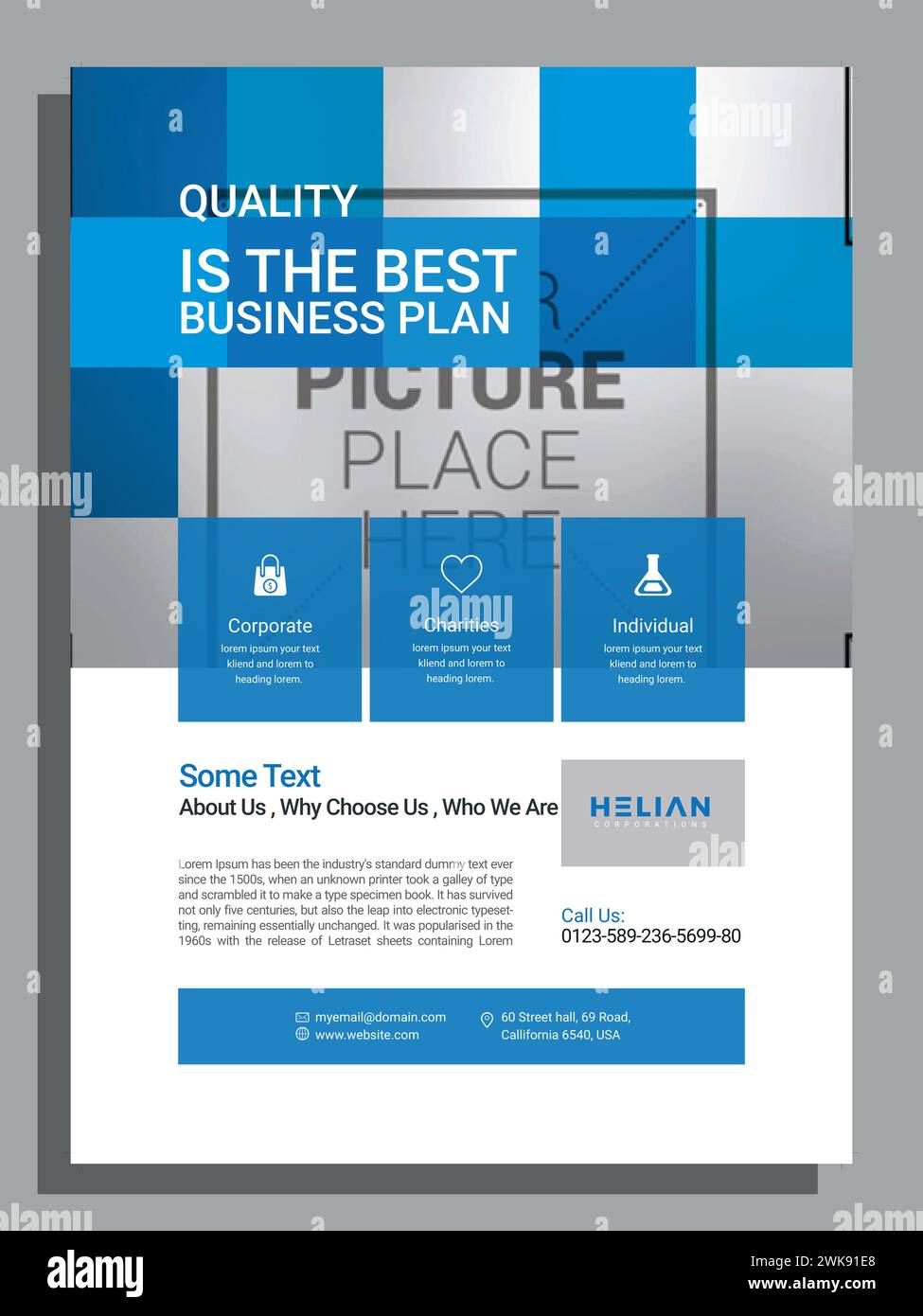 Vektor Moderne Corporate Business a4 Flyer Vorlage Design Stock Vektor