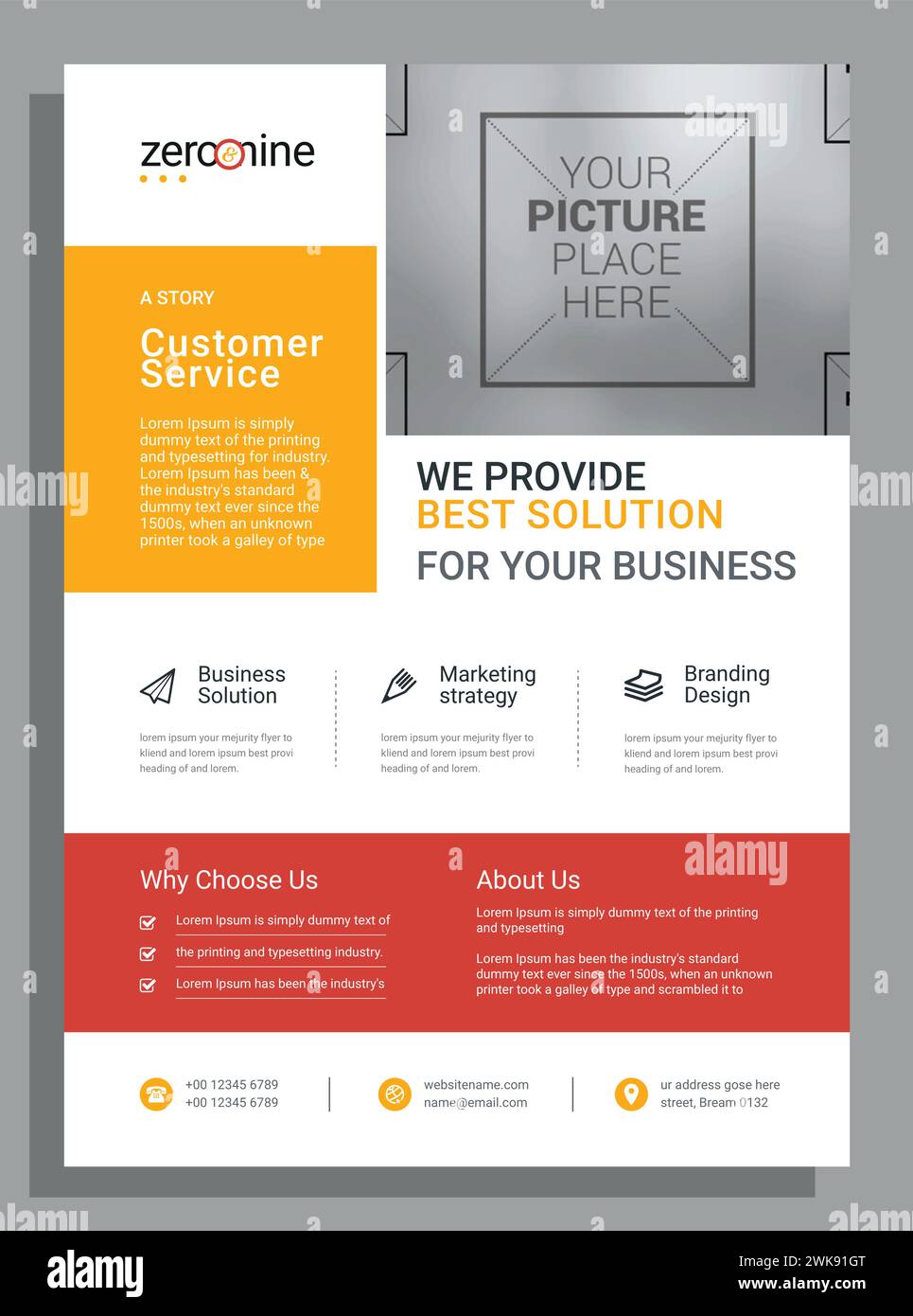 Vektor Moderne Corporate Business a4 Flyer Vorlage Design Stock Vektor