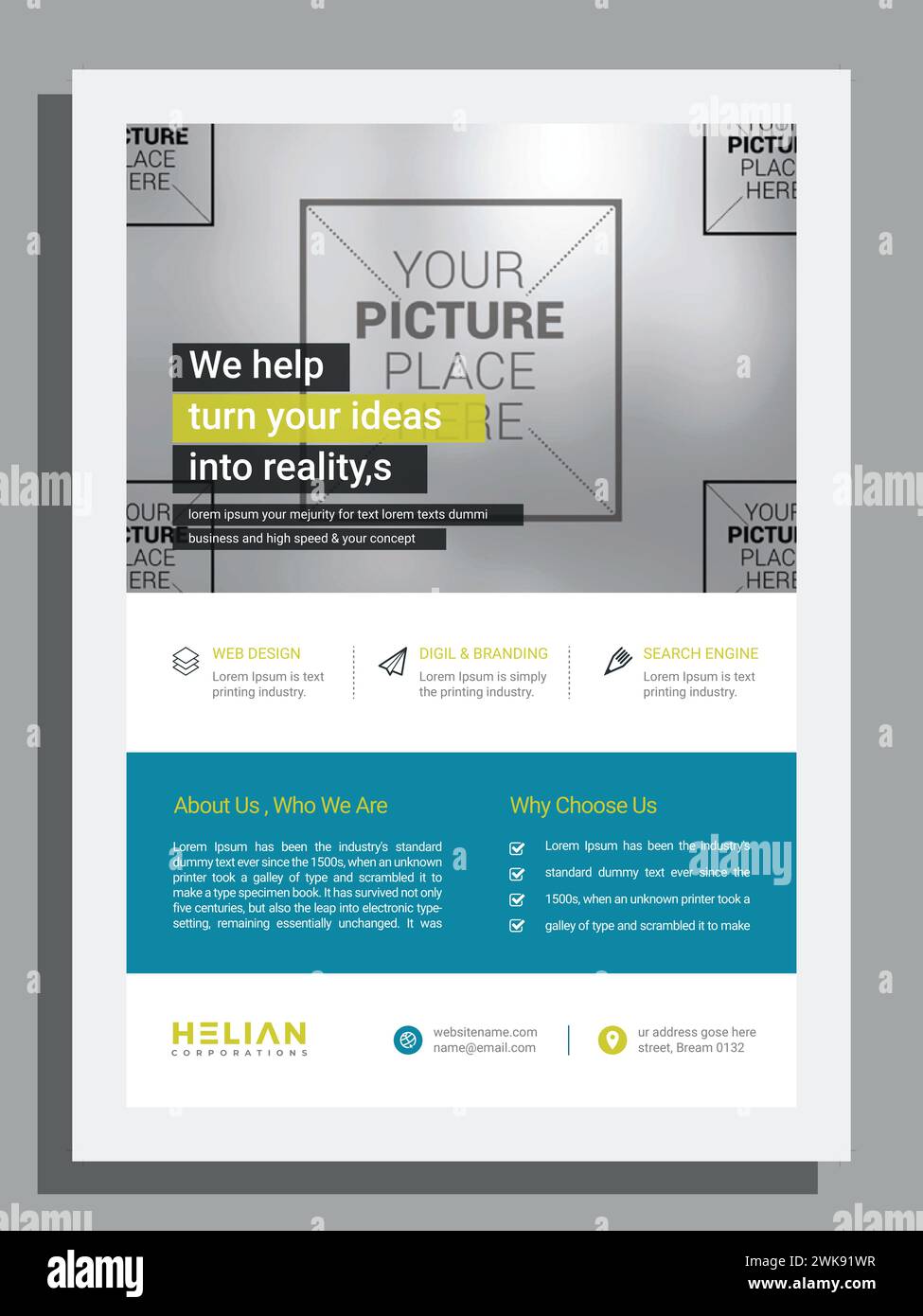 Vektor Moderne Corporate Business a4 Flyer Vorlage Design Stock Vektor