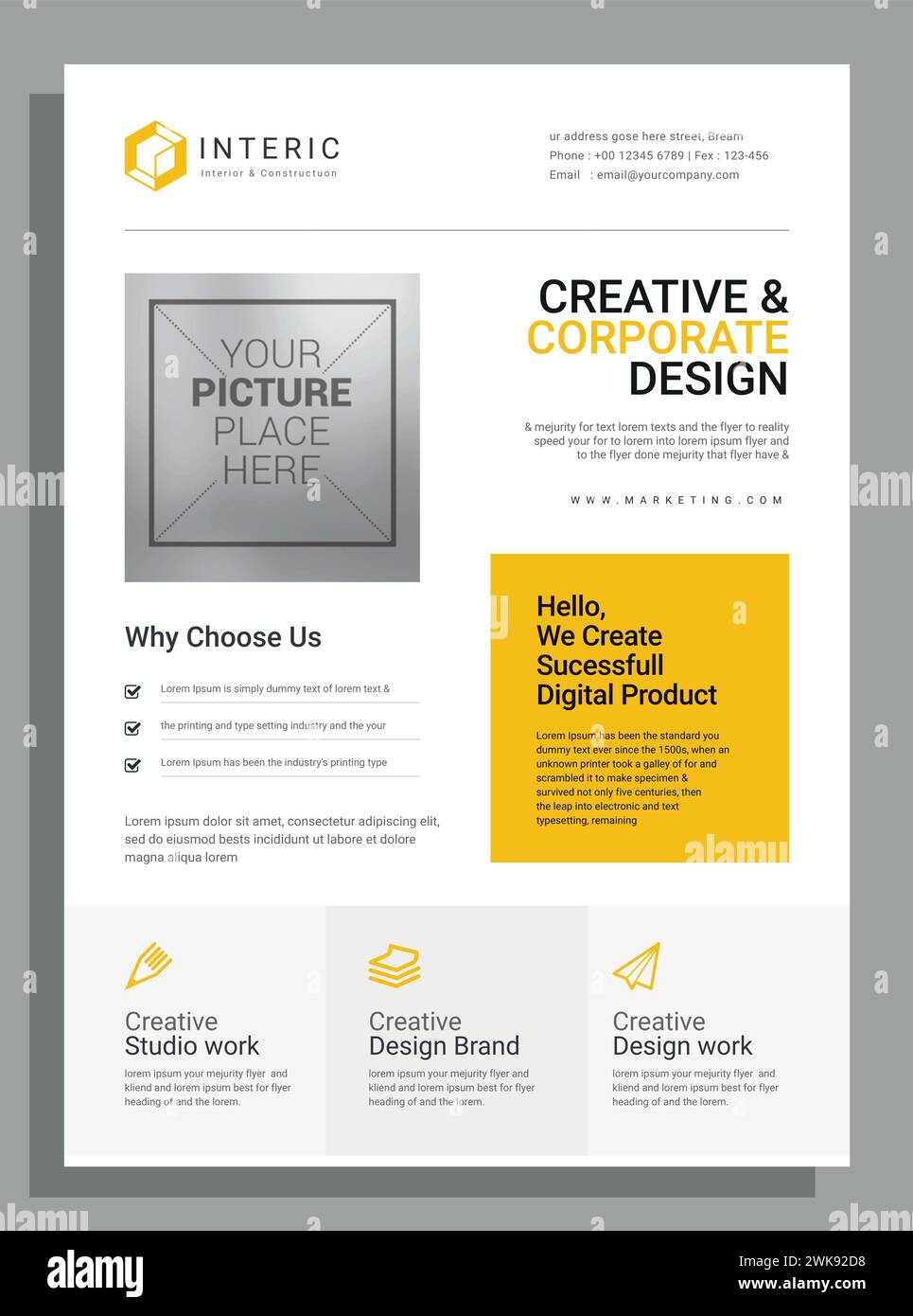 Vektor Moderne Corporate Business a4 Flyer Vorlage Design Stock Vektor