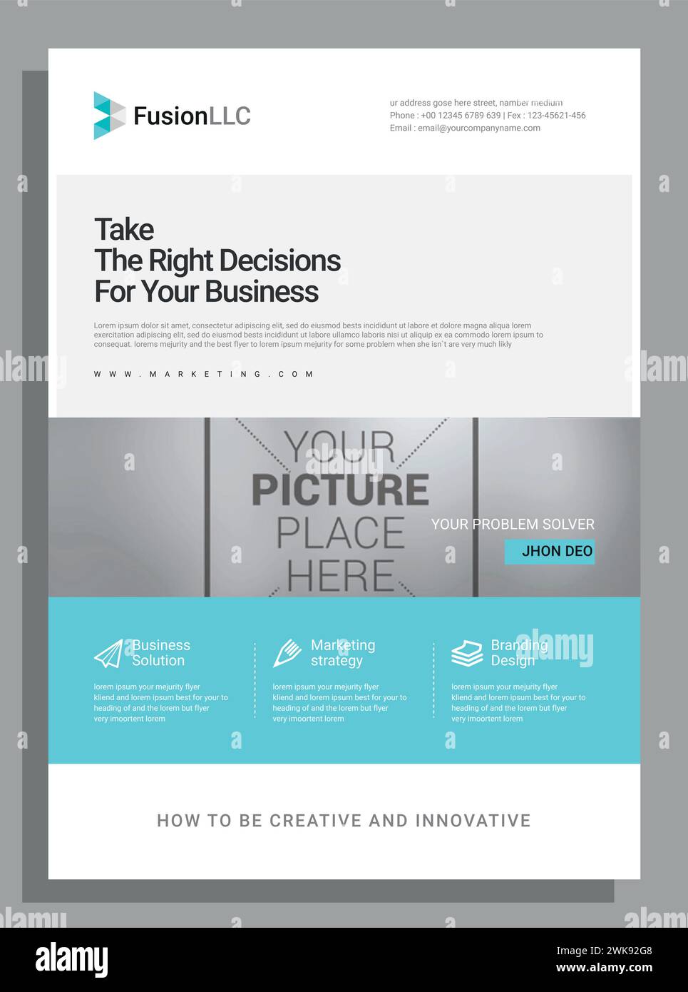 Vektor Moderne Corporate Business a4 Flyer Vorlage Design Stock Vektor