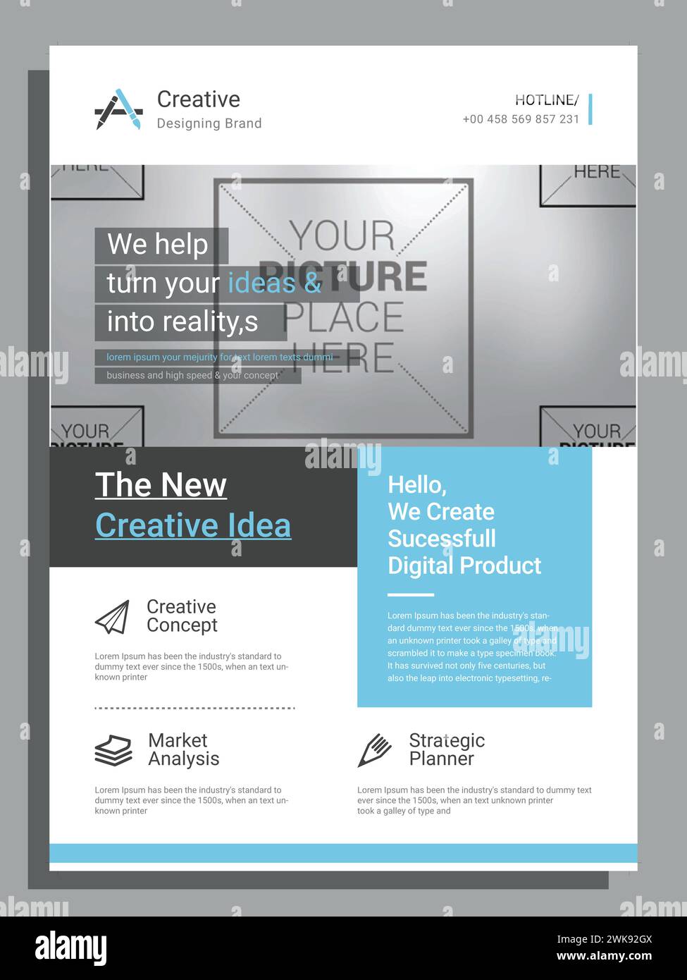 Vektor Moderne Corporate Business a4 Flyer Vorlage Design Stock Vektor