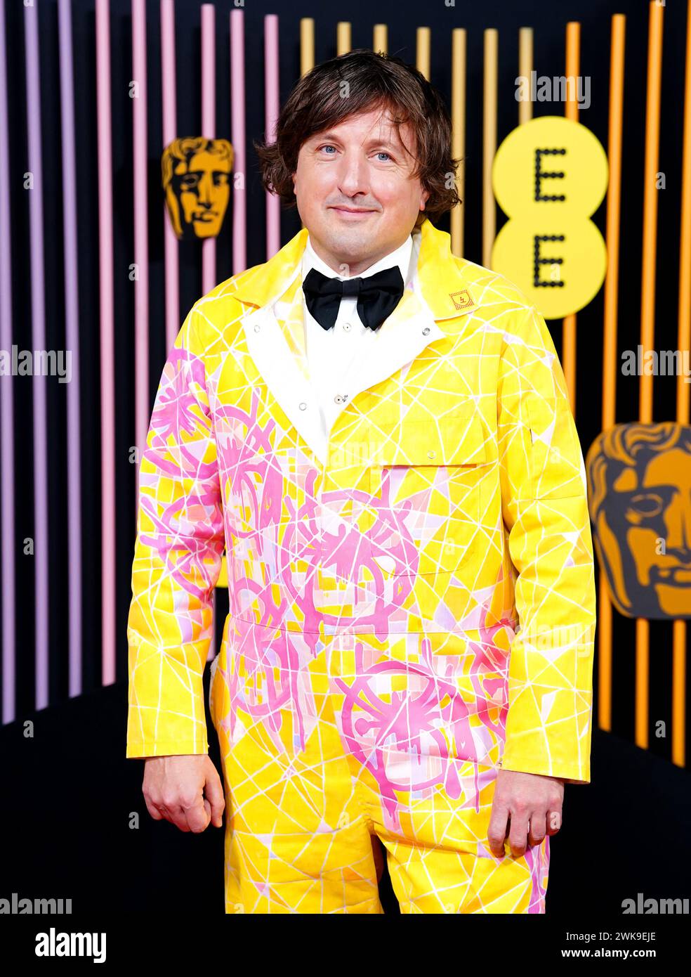 Daniel Pemberton nimmt an den BAFTA Film Awards 2024 in der Royal Festival Hall im Southbank Centre in London Teil. Bilddatum: Sonntag, 18. Februar 2024. Stockfoto