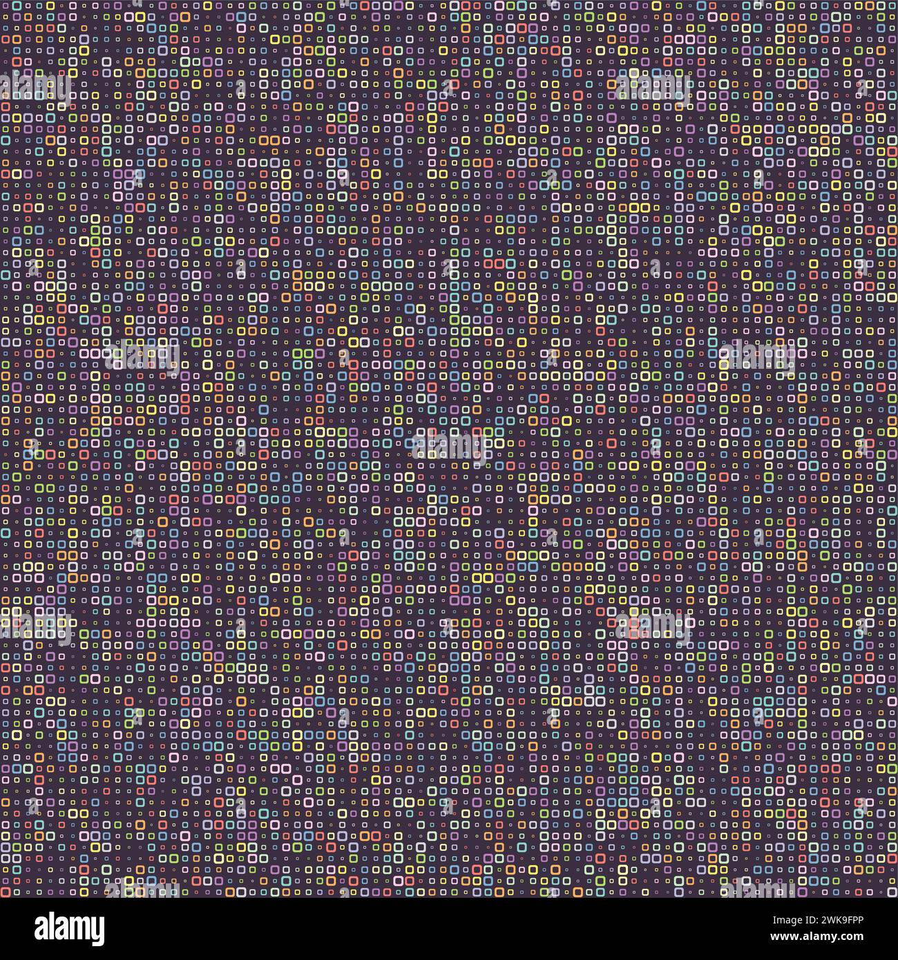 Abstraktes Muster. Abgerundete quadratische Rahmen in mehreren Farben. Gedämpftes Lila, graubraun, mauve, lila grau, gedämpftes Grün. Faszinierende Vektorillustr Stock Vektor