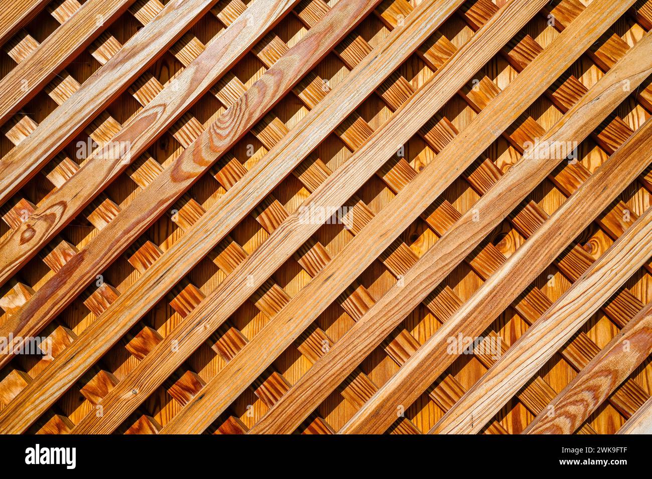 Oberfläche eines hölzernen Privatzauns. Stockfoto