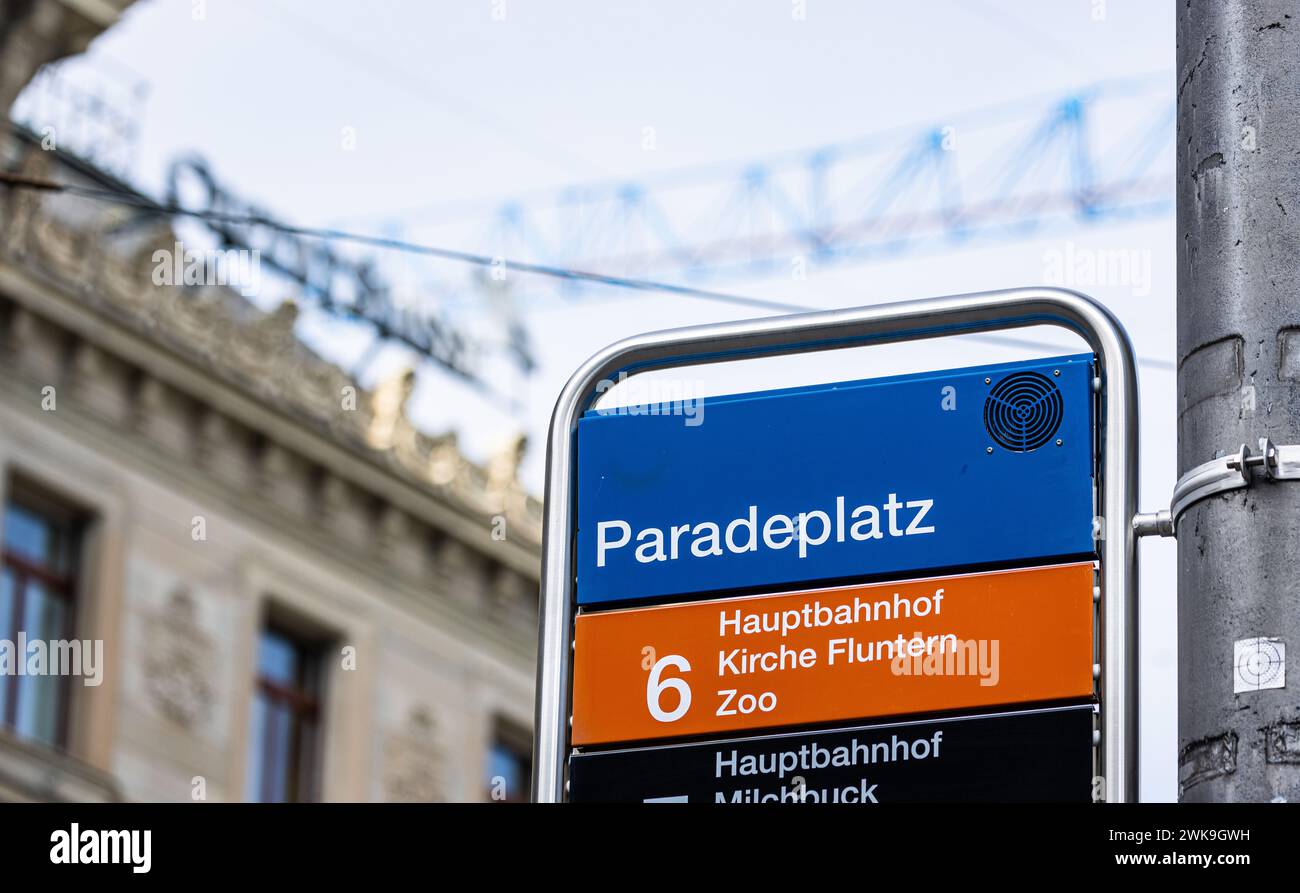 Der Hauptsitz der Schweizer Grossbank Credit Suisse beim Zürcher Paradeplatz im Stadtkreis 1 in der Stadt Zürich. (Zürich, Schweiz, 18.03.2023) Stockfoto