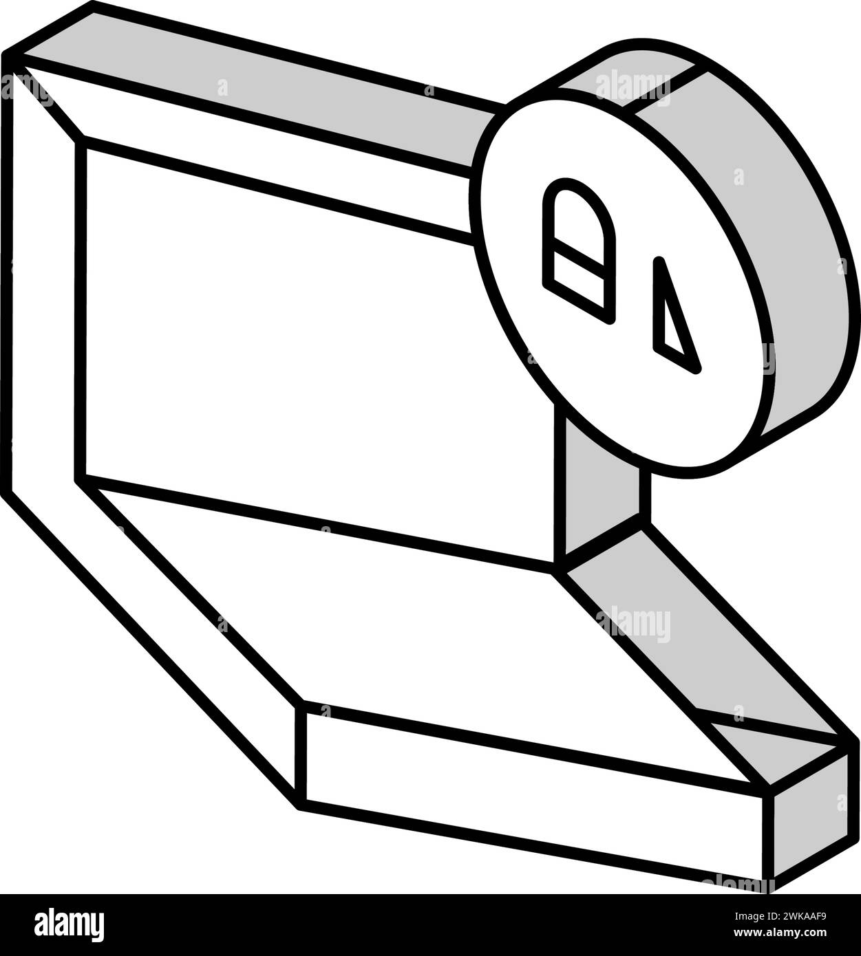 Isometrische Iconvektorillustration des Edelstahlprofils Stock Vektor