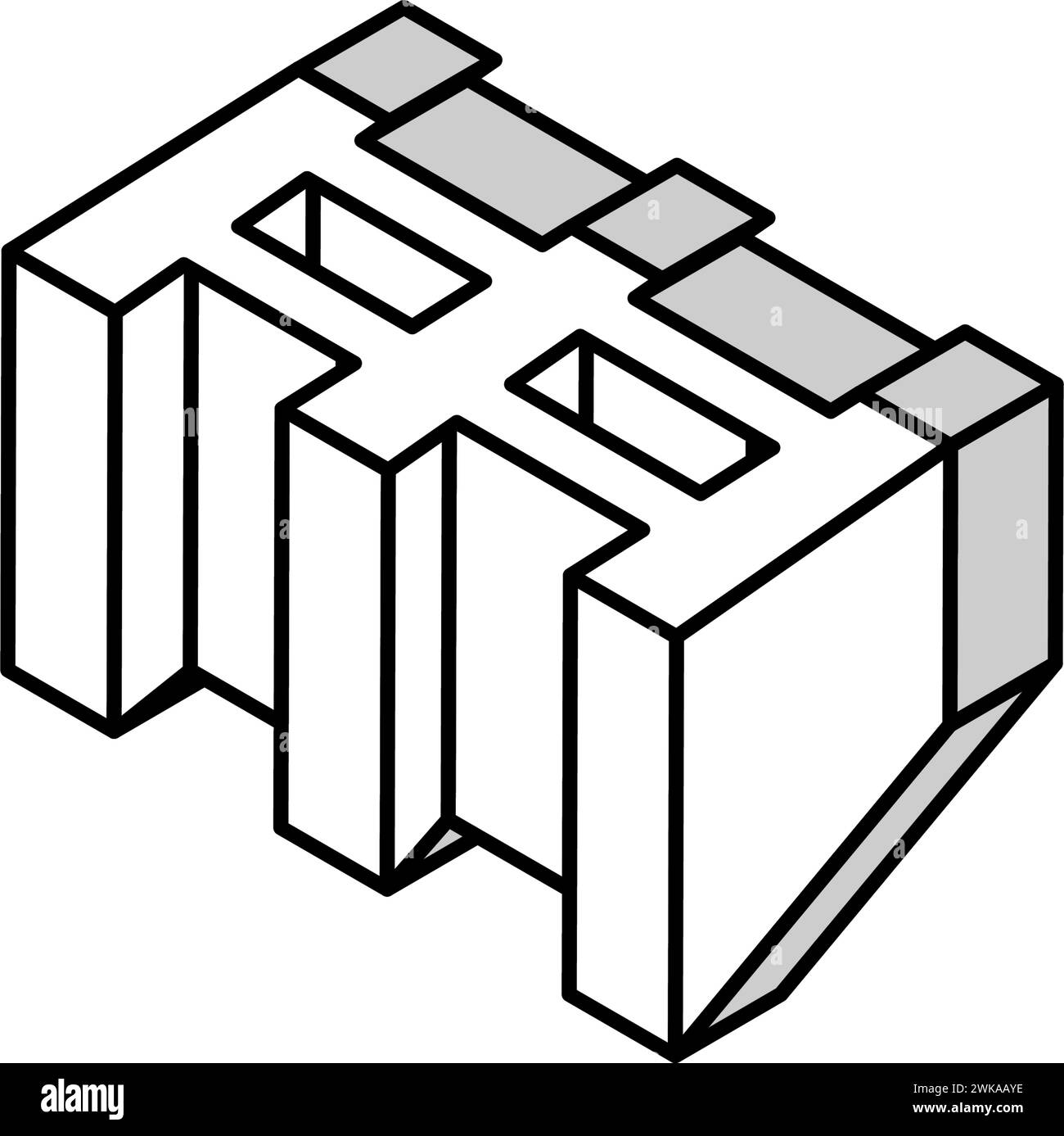 Sicherheitsgitter Metall isometrische Symbolvektorillustration Stock Vektor