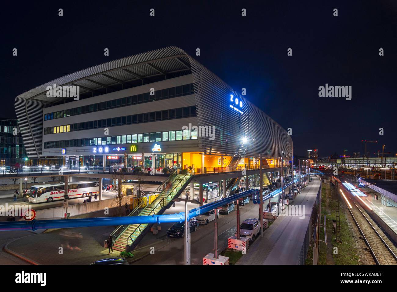 Zentraler Omnibusbahnhof München ZOB München, zentraler Busbahnhof München München, München Oberbayern, Oberbayern Bayern, Bayern Deutschland Stockfoto