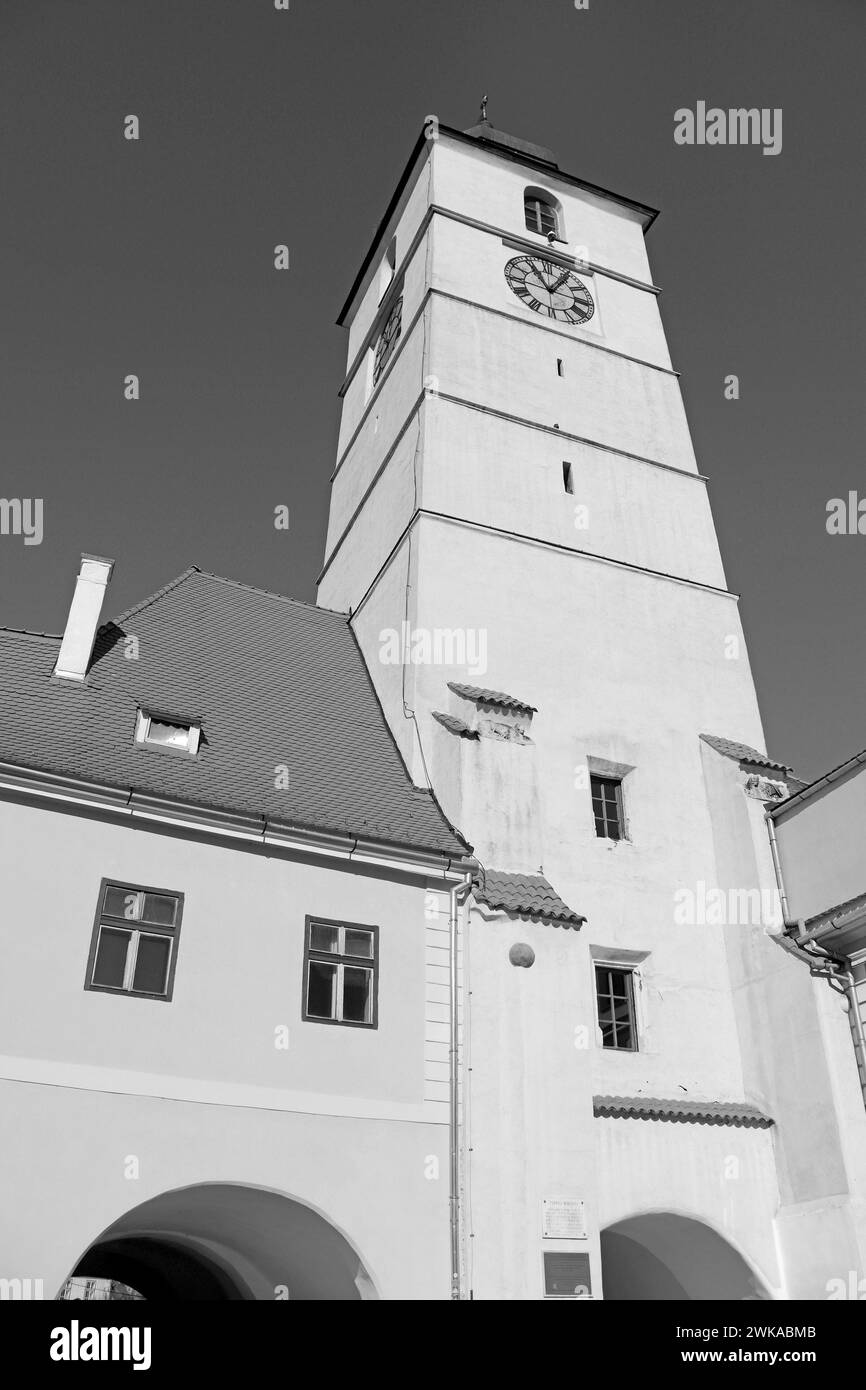 Stadtturm in Sibiu, Rumänien Stockfoto