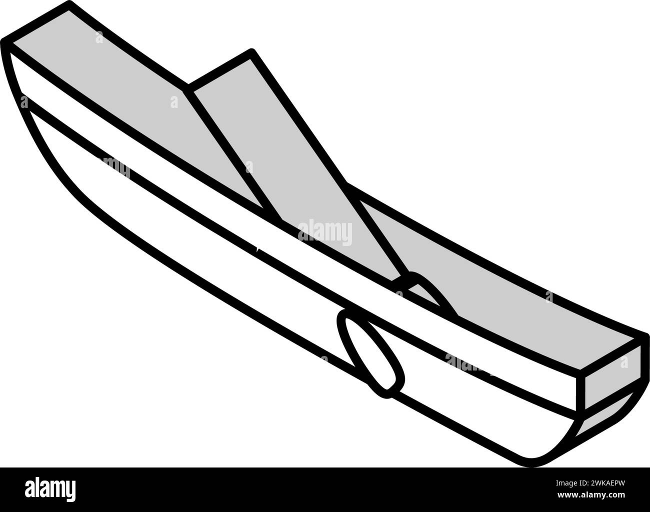 Isometrisches Symbol Vektor-Illustration des Schlauchbootes Stock Vektor