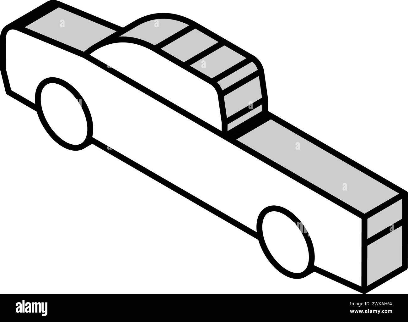 Isometrie Isometrie Vektorillustration für LKW-Auto Stock Vektor