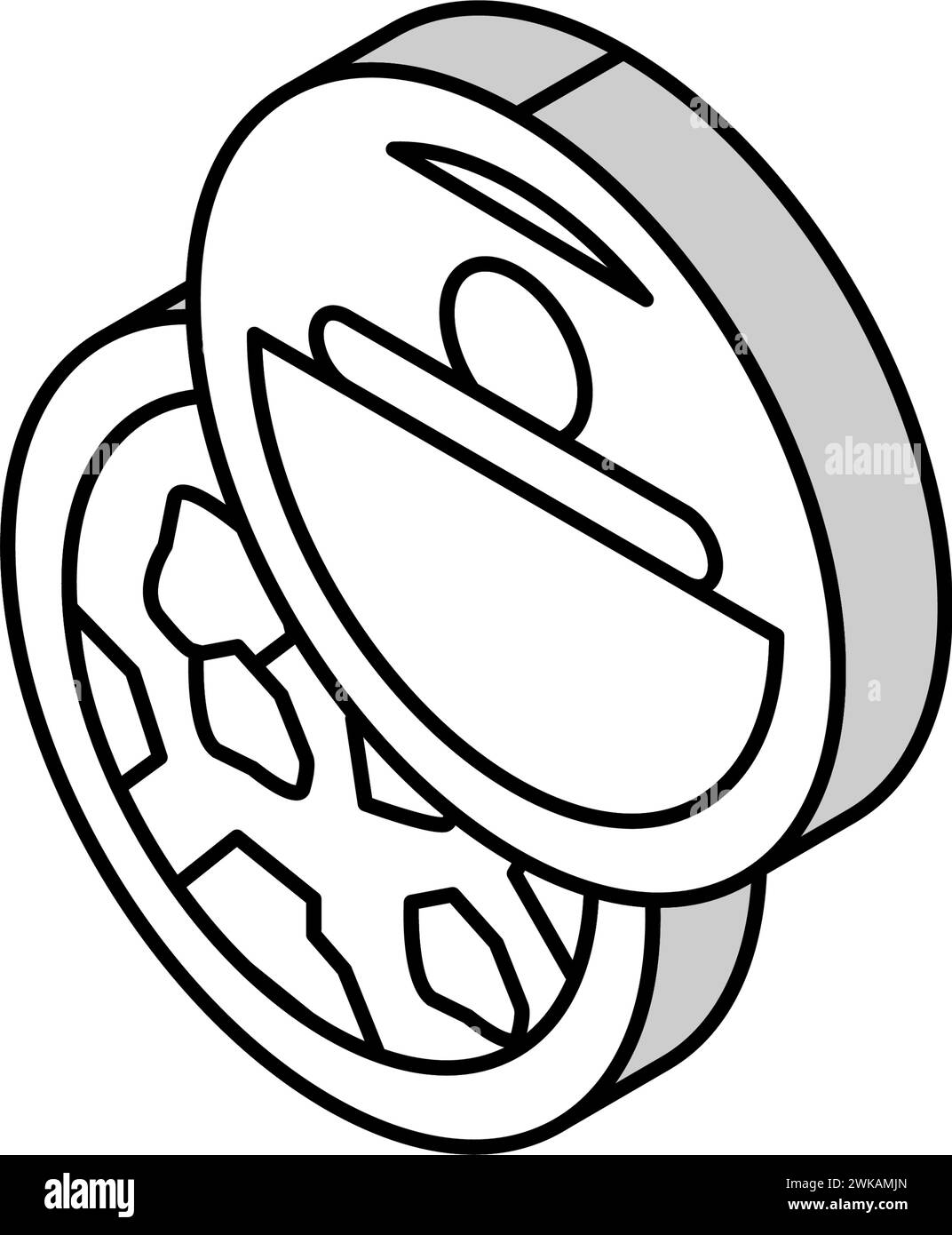 Badsalzbehälter isometrische Symbolvektorillustration Stock Vektor