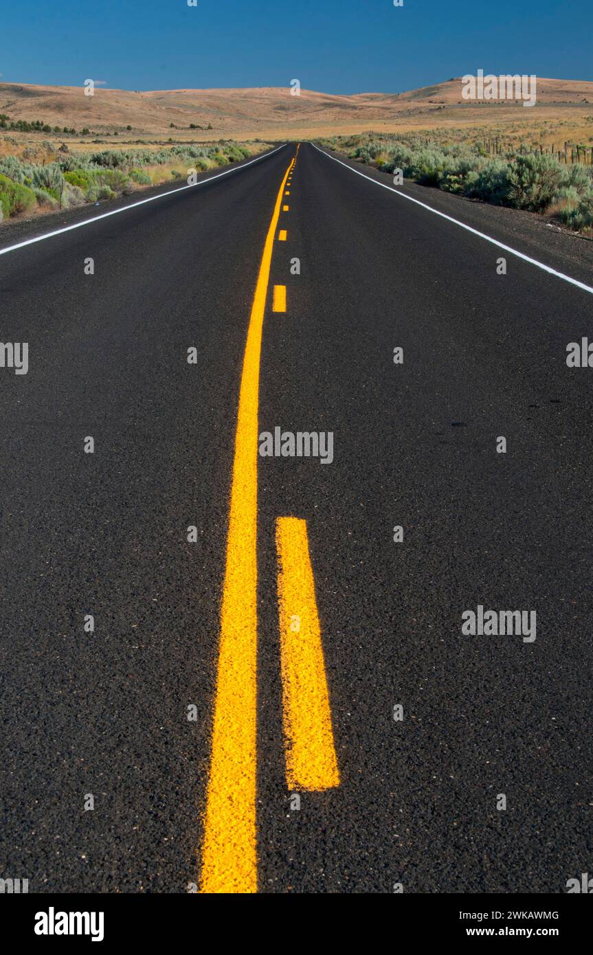 Country Road, Crook County, Oregon Stockfoto