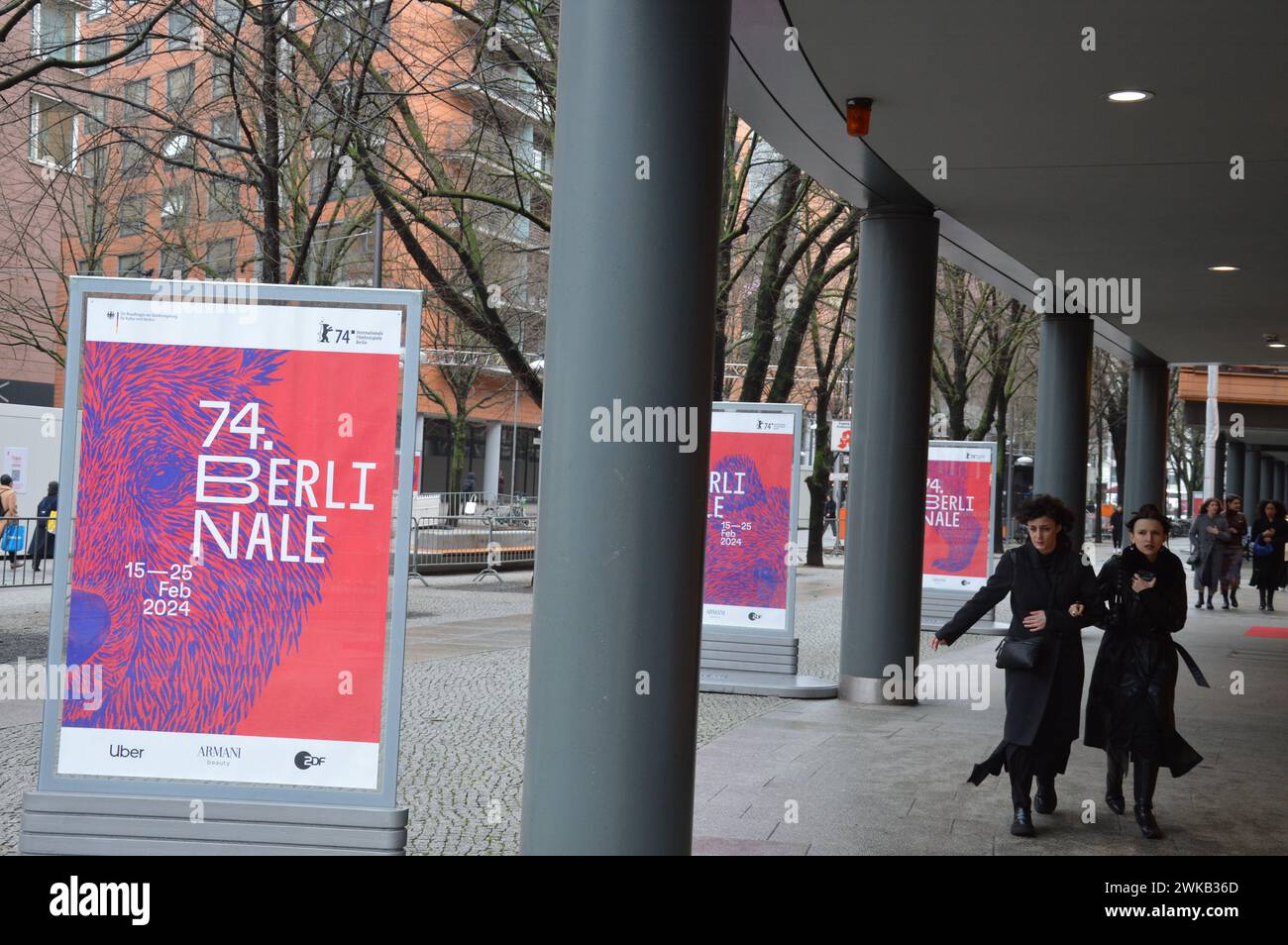 Berlin, Deutschland - 19. Februar 2024 - Berlinale 2024 - Internationales Filmfestival am Potsdamer Platz. (Foto: Markku Rainer Peltonen) Stockfoto