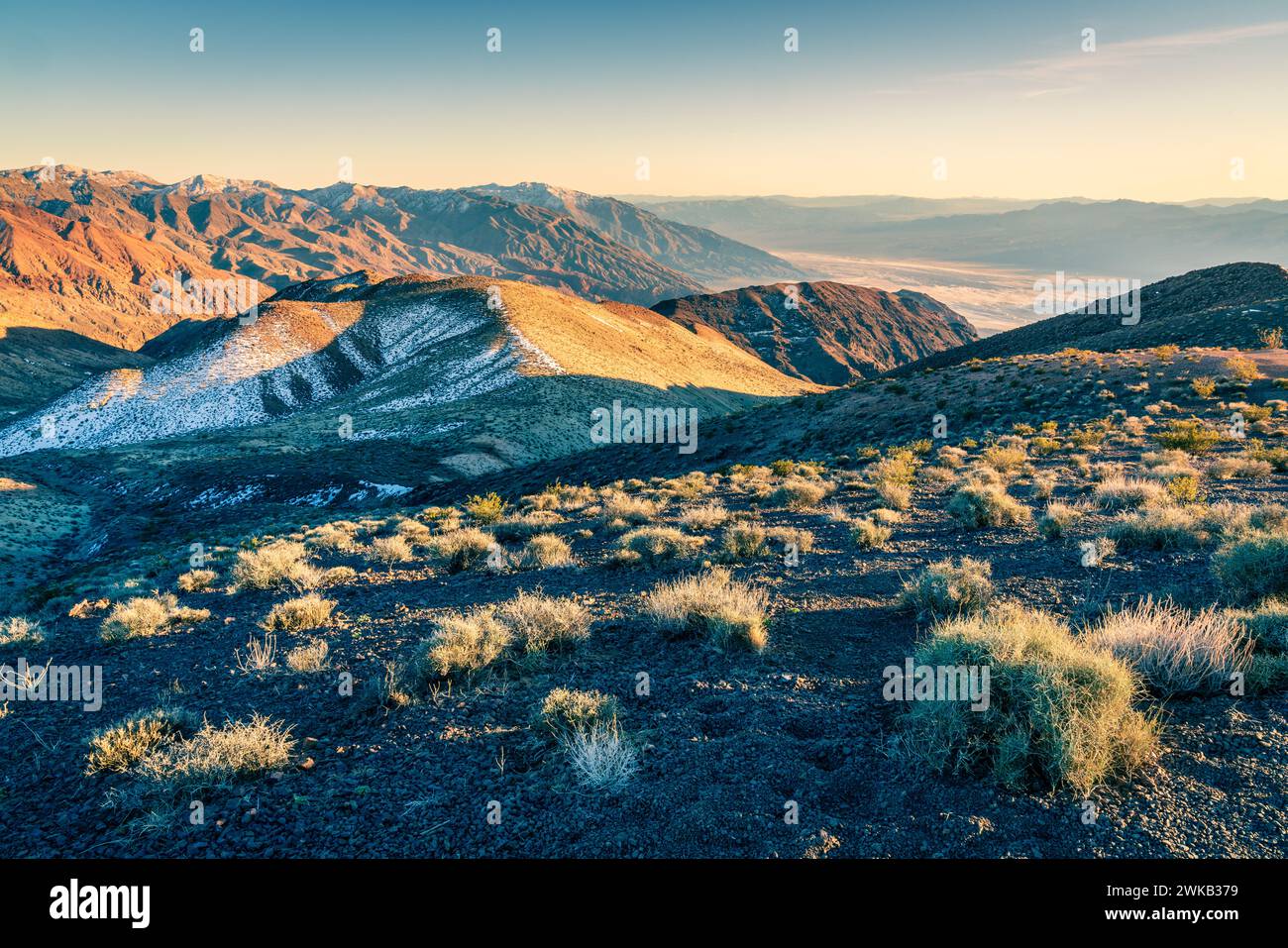 Panoramablick von Dantes View im Death Valley National Park in Kalifornien Stockfoto