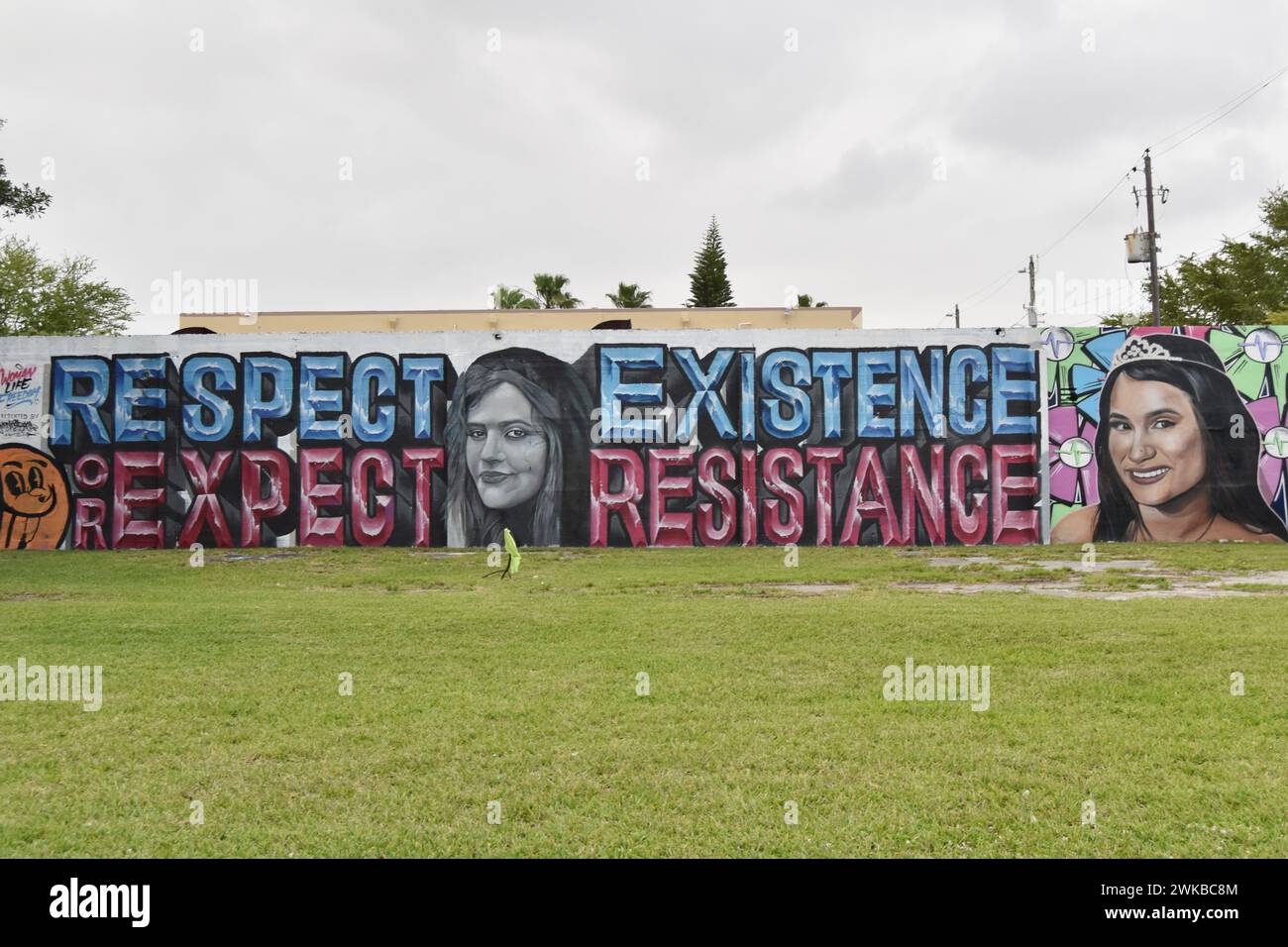 Wandgemälde im Wynwood Art District in Miami, FL33127, USA. Stockfoto