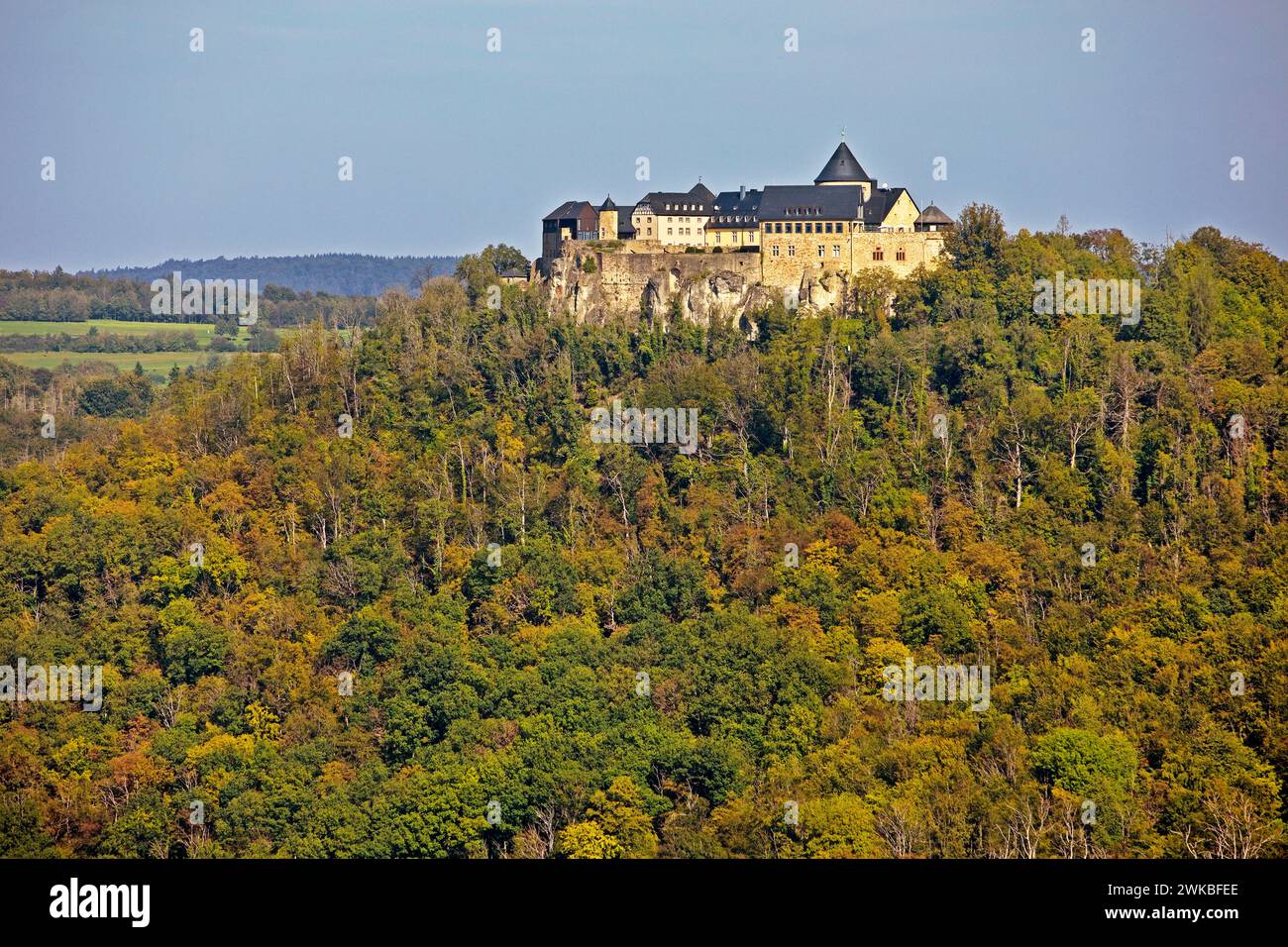 Schloss Waldeck, Deutschland, Hessen, Nationalpark Kellerwald Stockfoto