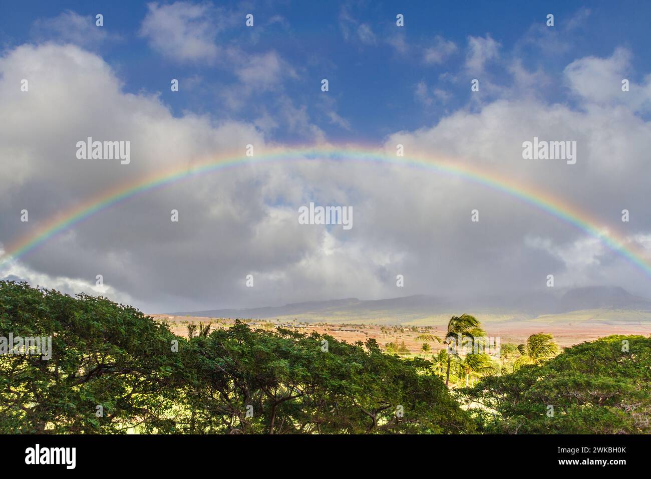 Regenbogen auf der Insel Maui in Hawaii. Stockfoto