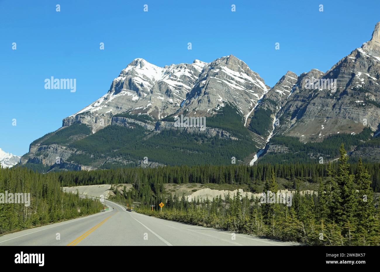 Landschaft mit Icefield Parkway, Kanada Stockfoto