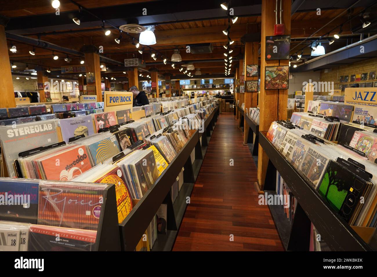 Sonic Boom, Vintage-Musikgeschäft mit Wiederbelebung der Popularität von Schallplatten in Toronto Stockfoto