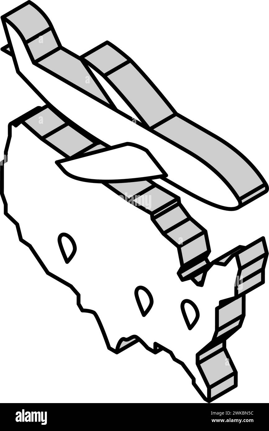 Isometrische Vektorgrafik der usa-Reise Stock Vektor