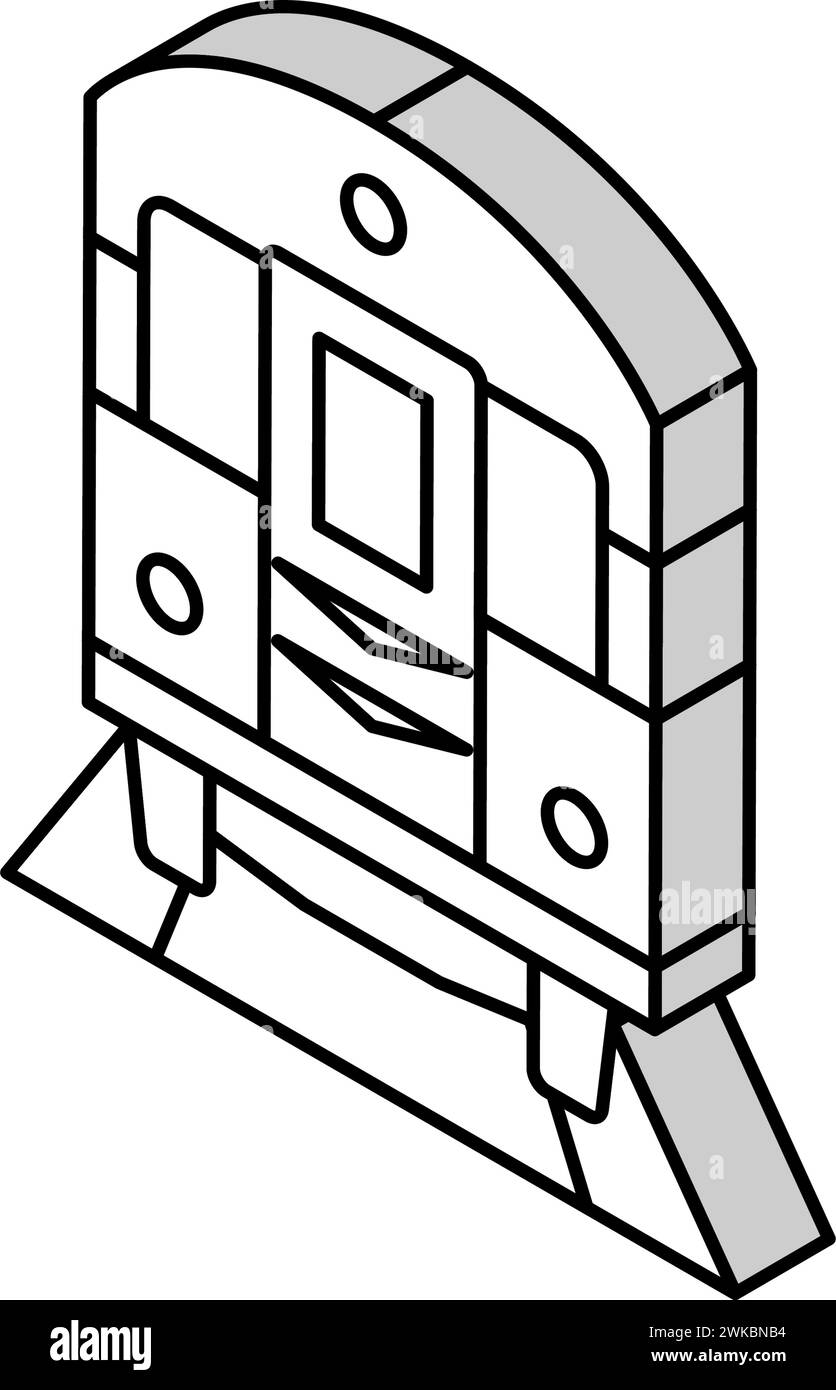 U-Bahn New york isometrische Iconvektorillustration Stock Vektor