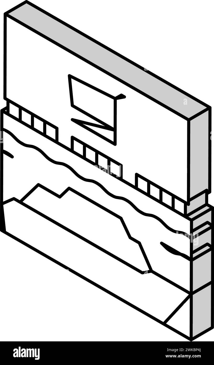 Tropische Kreuzfahrt Urlaub isometrische Symbol Vektor Illustration Stock Vektor