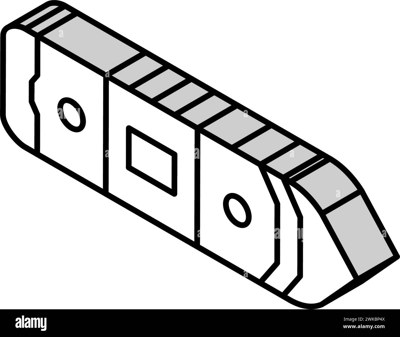 Schwimmbad Kreuzfahrtschiff isometrische Symbol Vektor Illustration Stock Vektor