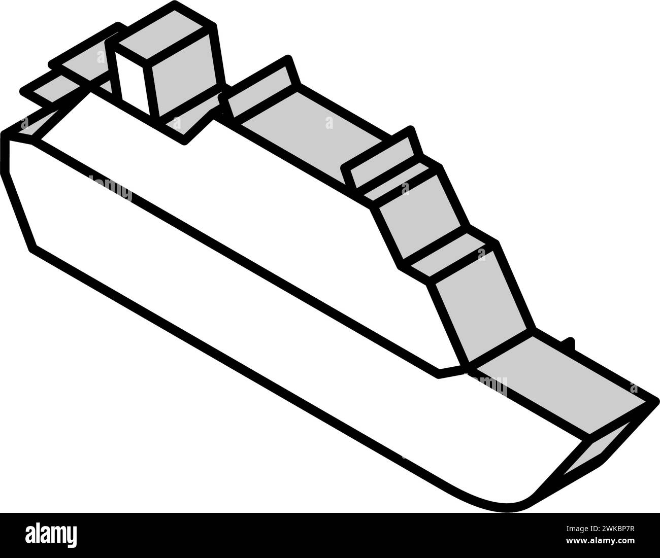 Isometrische Symbolvektorgrafik des Kreuzfahrtschiffes Stock Vektor