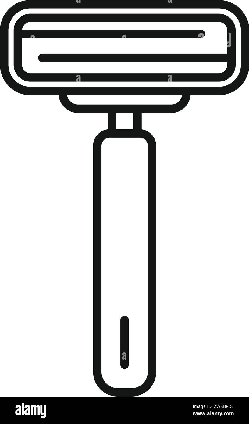 Klassischer Rasierer-Icon-Konturvektor. Hautpflege Gesicht. Männliche Modebehandlung Stock Vektor Klassischer Rasierer-Icon-Konturvektor. Hautpflege Gesicht. Männliche Modebehandlung Stock Vektor