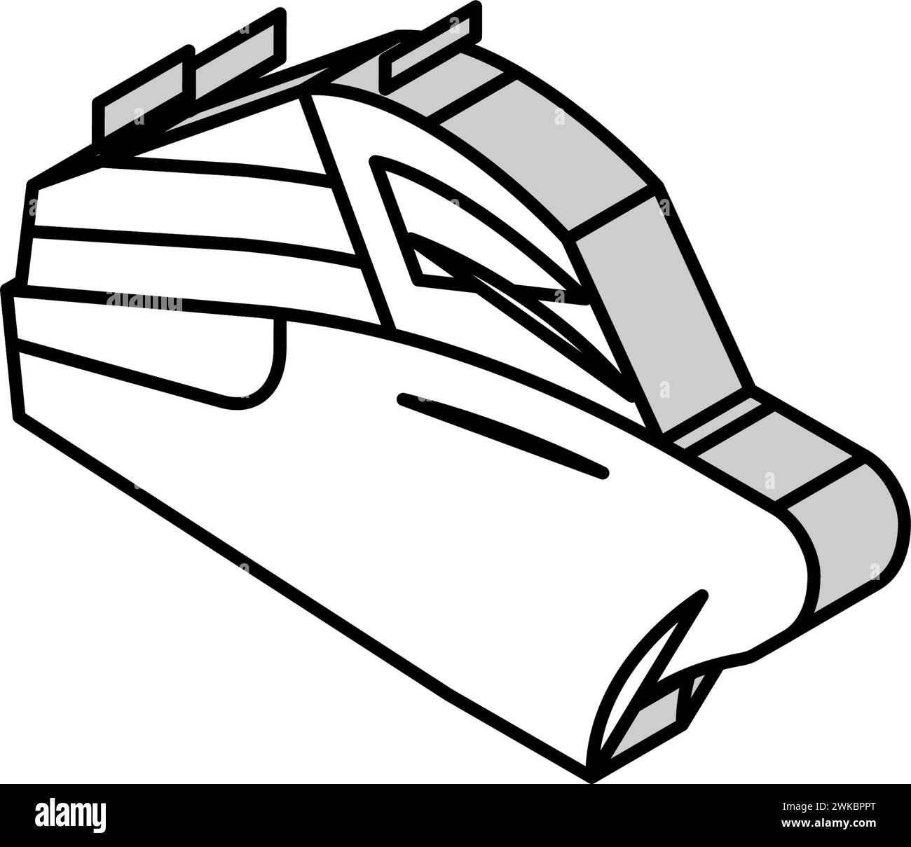 Kreuzfahrtschiff Schiffstransport Isometrisches Symbol Vektor Illustration Stock Vektor