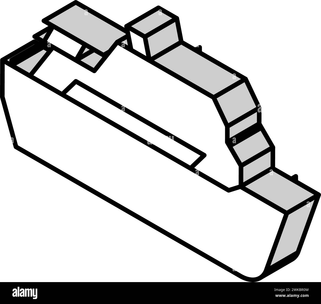 karibik Kreuzfahrt isometrische Symbol Vektor Illustration Stock Vektor