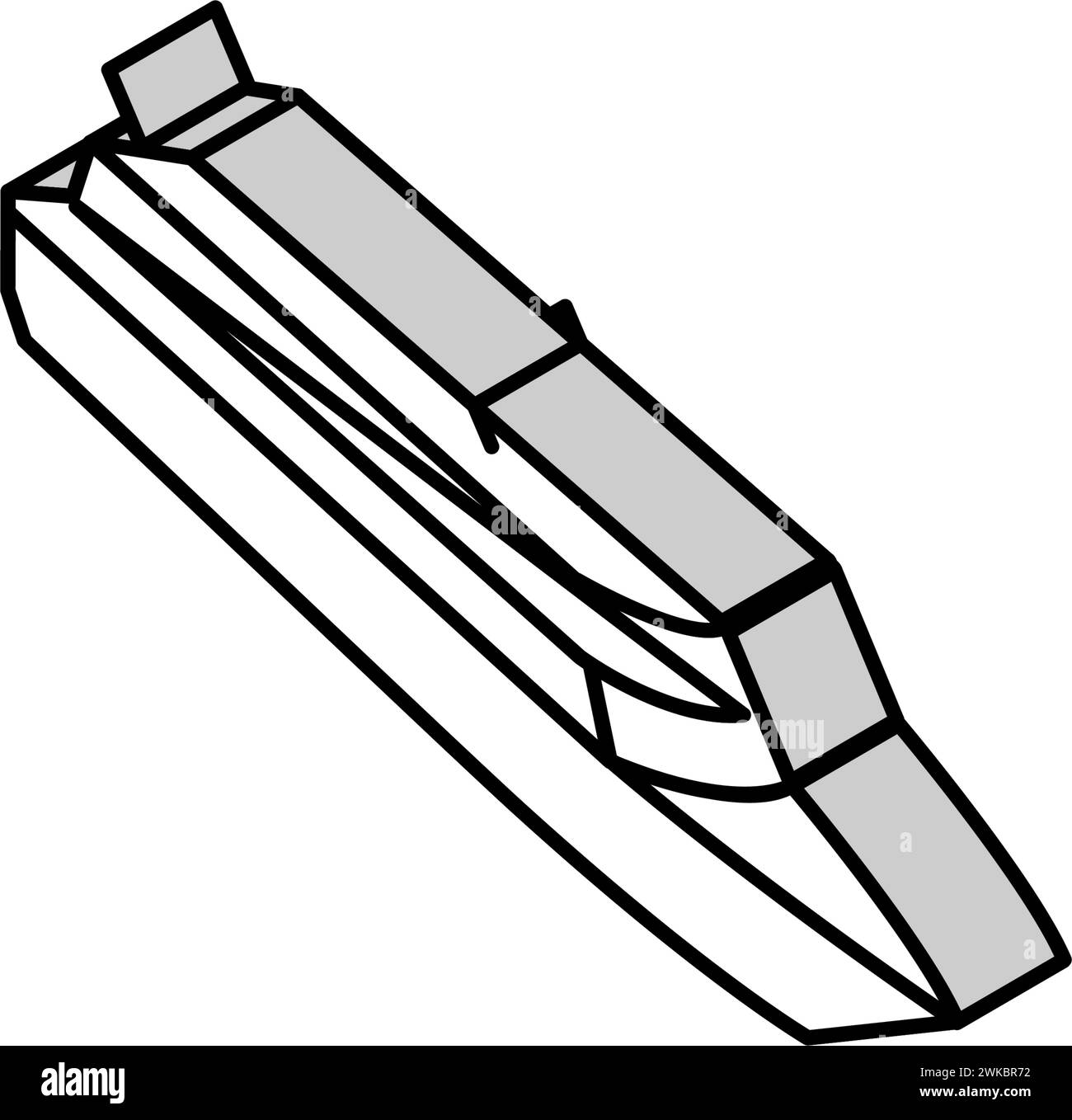 Isometrische Symbolvektorgrafik für Kreuzfahrtschifftransport Stock Vektor