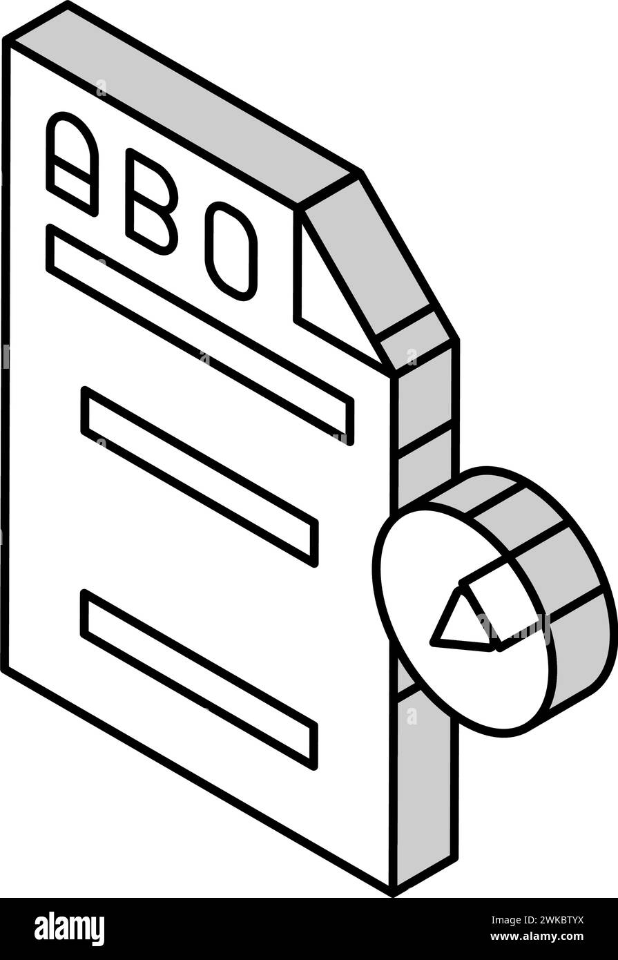 Grammatik englische Isometrie Isometrie Vektorillustration Stock Vektor